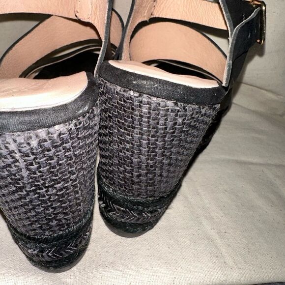 Dione luxury black leather espadrilles size 39 EUC - Picture 8 of 8